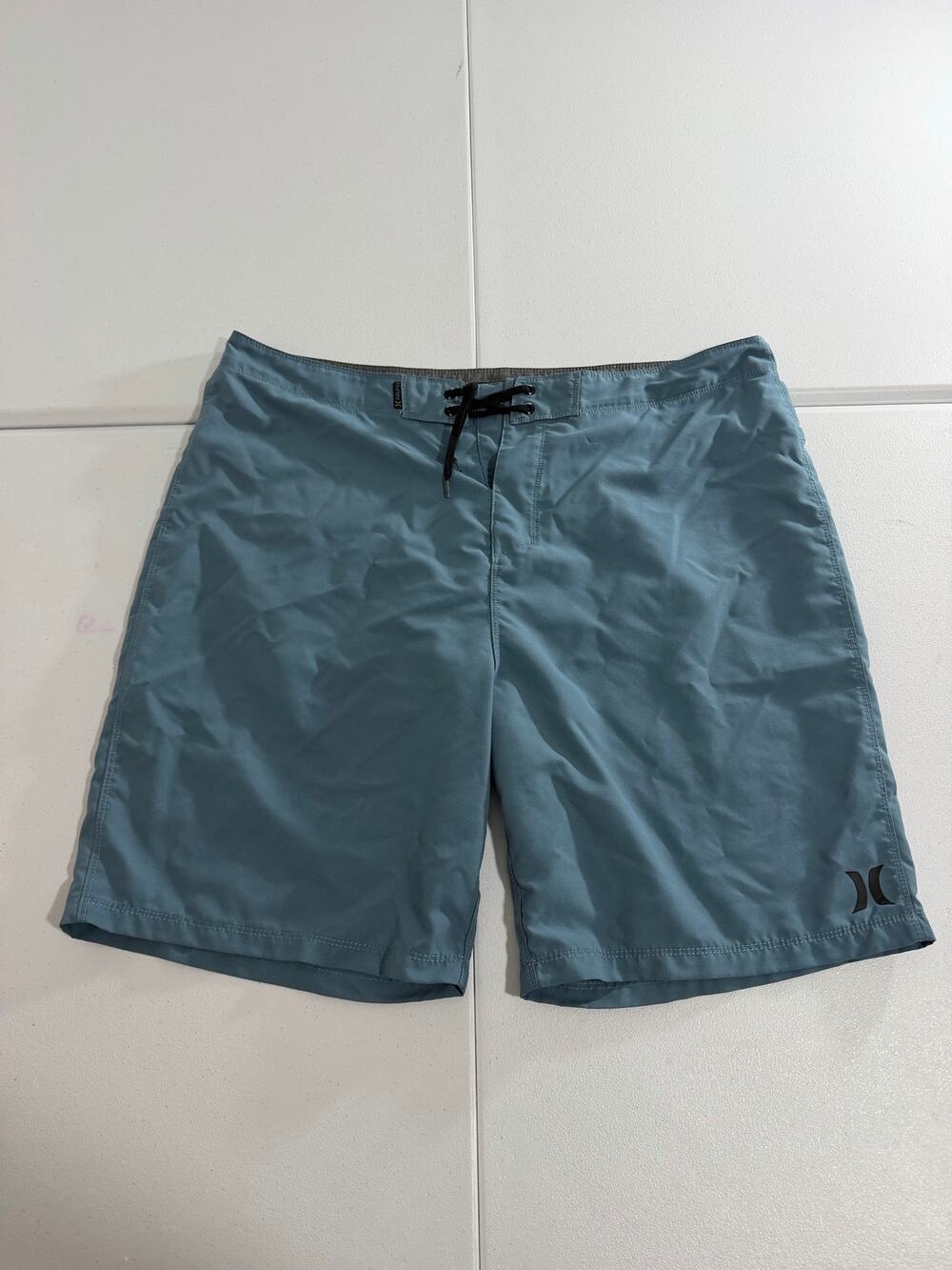 Hurley Men's Size 38 Board Shorts Slate Blue Swim Trunks Drawstring